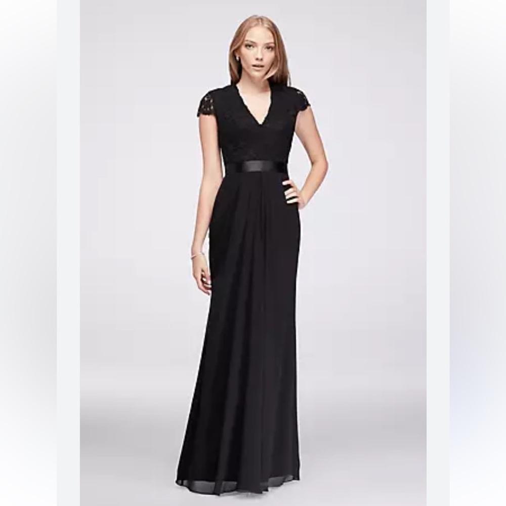 3 for $40 David’s Bridal Elegant Black Lace Evening Dress Size 6